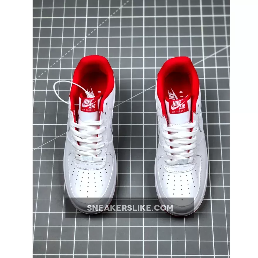 Nike Air Force 1 White Red CD0884-101 #air force 1 low university red