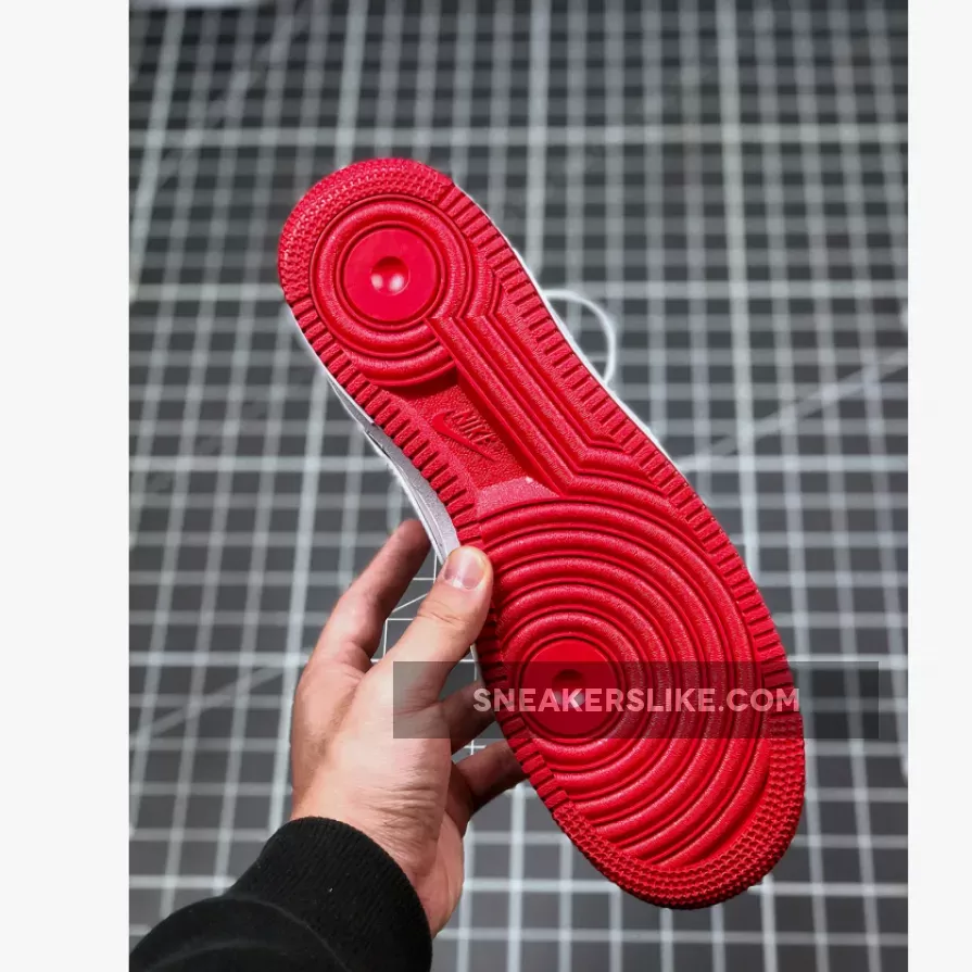 Nike Air Force 1 White Red CD0884-101 #air force 1 low university red