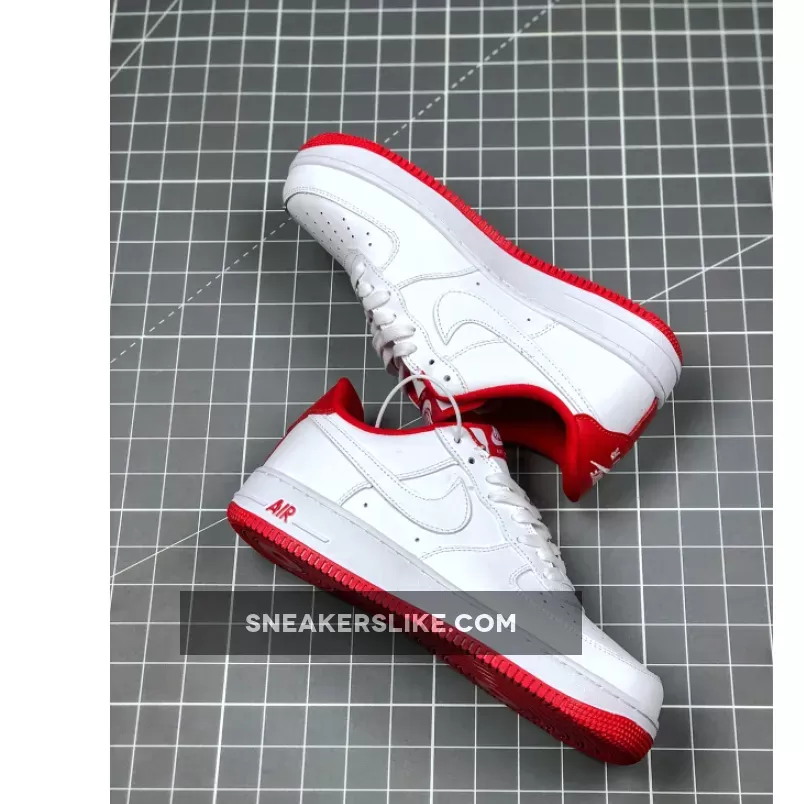 Nike Air Force 1 White Red CD0884-101 #air force 1 low university red