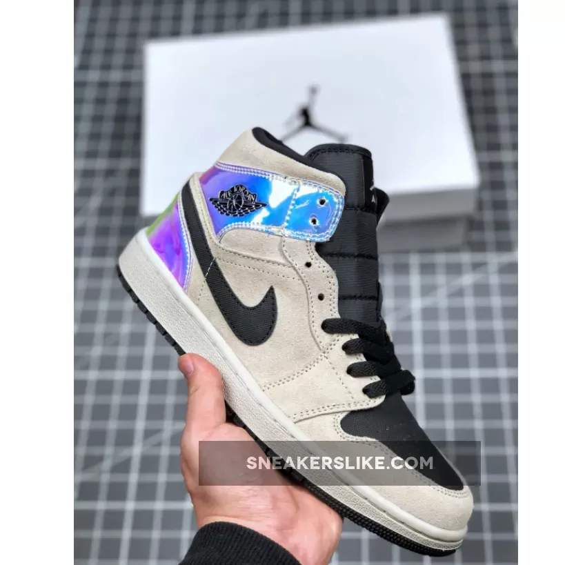 Air Jordan 1 Mid Dirty Powder 'Iridescent Barely' BQ6472-602 jordan 1 mid beige