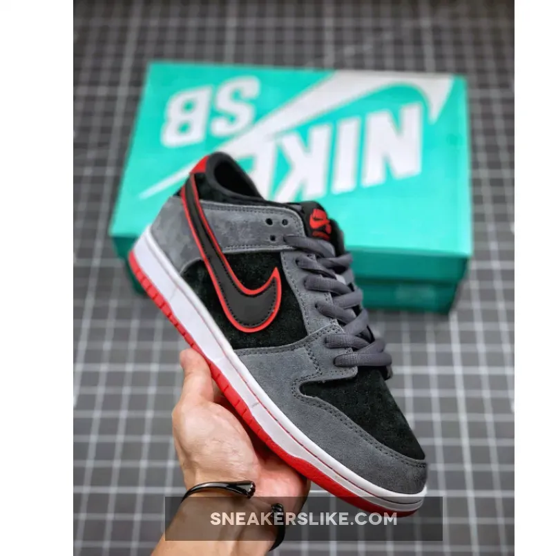 Nike SB Dunk Low Pro 'Ishod Wair' Dark Grey/Black-University Red-White nike ishod wair dunks