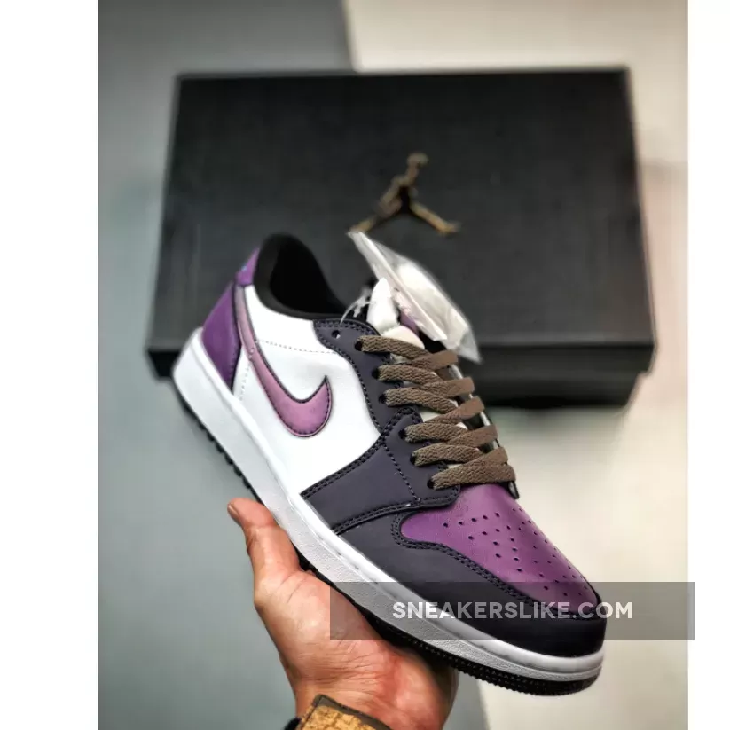 Air Jordan 1 Low Golf White/Cave Purple-Purple Smoke DZ9787-155 - air ja 1