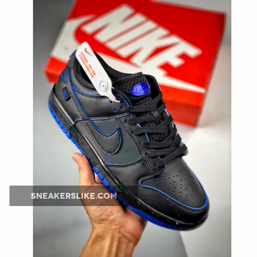 Nike Dunk Low Black/Game Royal FB1842-001 / iridescent dunks