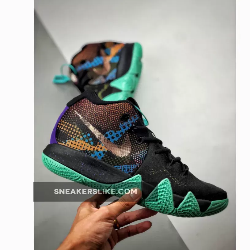 Nike Kyrie 4 'Mamba Mentality' Black/Sonic Yellow-Purple Venom / kyrie 4 purple