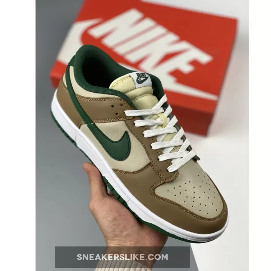 Nike Dunk Low Tan Green FB7160-231 #space jam dunks