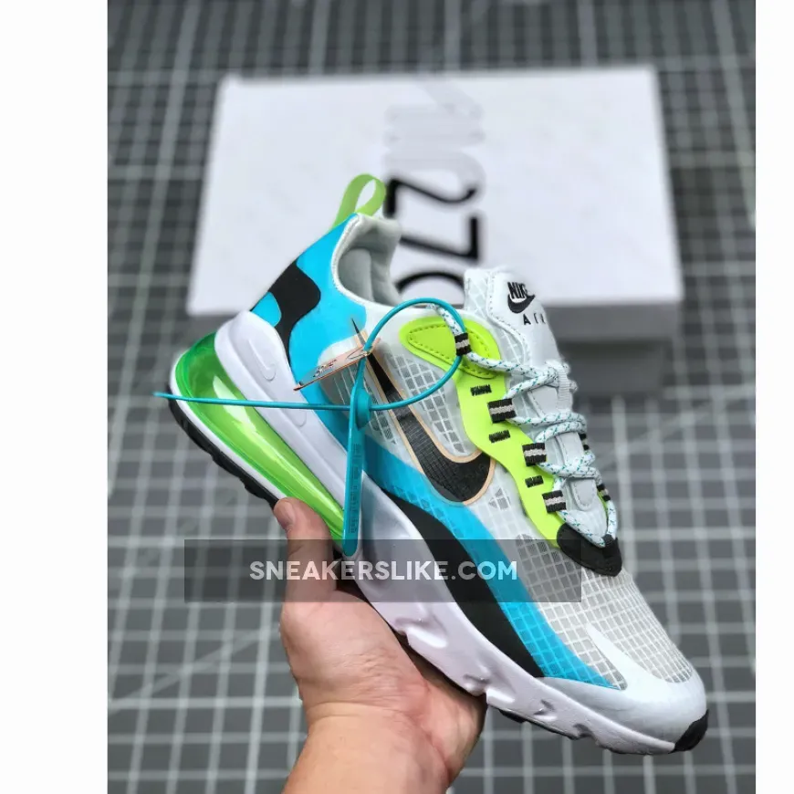 Nike Air Max 270 React SE Oracle Aqua/White-Black-Green CT1265-300 Nike Air Max 270 Ghost Green
