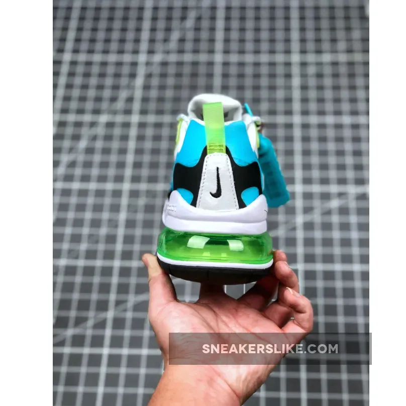 Nike Air Max 270 React SE Oracle Aqua/White-Black-Green CT1265-300 Nike Air Max 270 Ghost Green