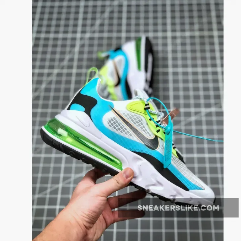 Nike Air Max 270 React SE Oracle Aqua/White-Black-Green CT1265-300 Nike Air Max 270 Ghost Green