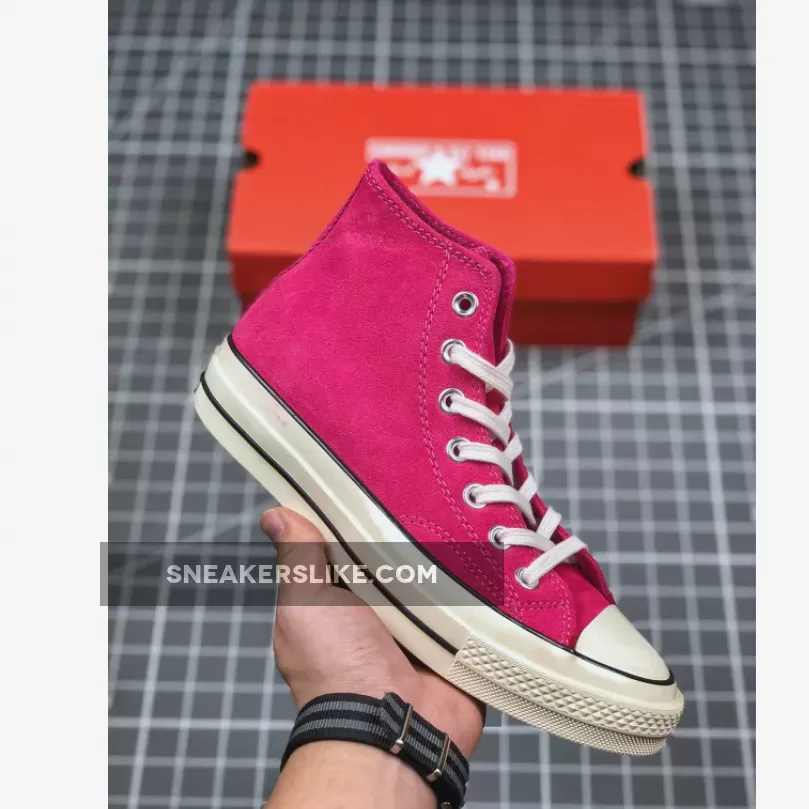 Converse Suede Chuck 70 High Top In Prime Pink/Black-White 166215C Restock