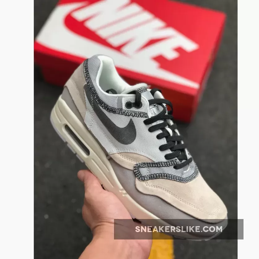 Nike Air Max 1 'Inside Out' Light Grey/Beige-White Brand New
