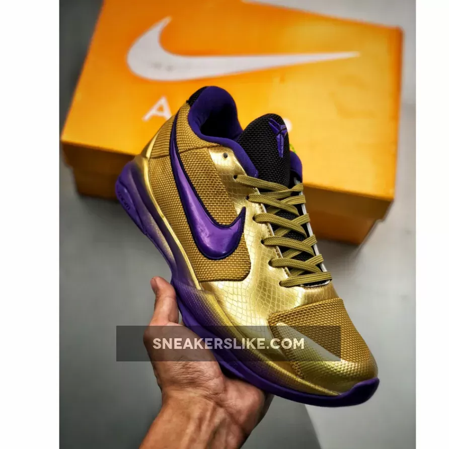 UNDEFEATED x Nike Kobe 5 Protro Hall of Fame DA6809-700 - gold and purple kobes