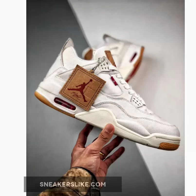 Air Jordan 4 Retro 'White Denim' AJ4 - / jordan 4 levi white