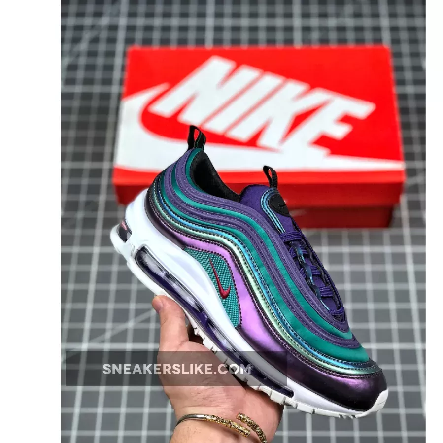 Nike Air Max 97 GS Court Purple/Neptune Blue-Black-Rush Pink Air Max 97 Black And Purple