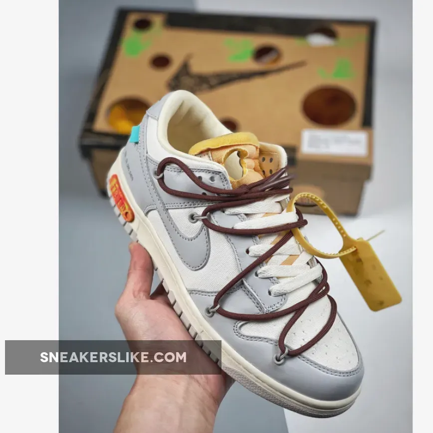 Off-White x Nike Dunk Low '46 of 50' Sail Grey #off white grey dunks