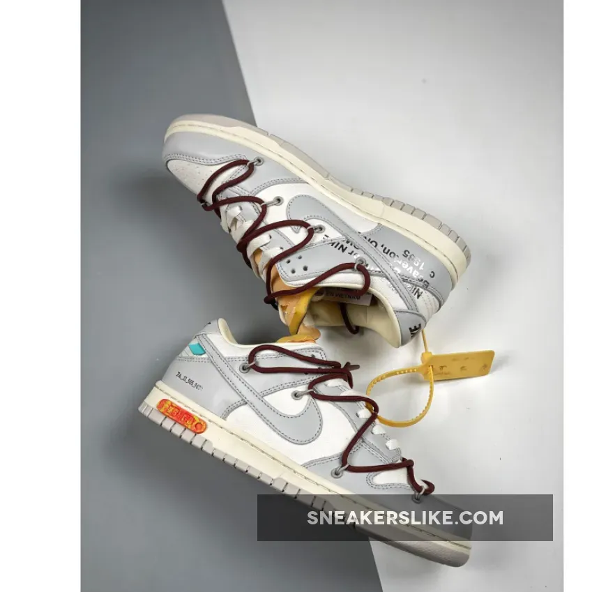 Off-White x Nike Dunk Low '46 of 50' Sail Grey #off white grey dunks