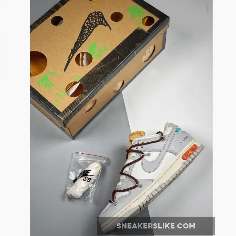 Off-White x Nike Dunk Low '46 of 50' Sail Grey #off white grey dunks