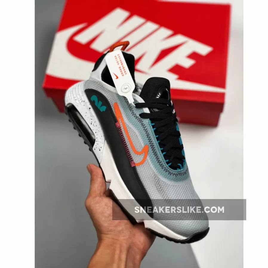 Nike Air Max 2090 White/Turf Orange-Black-Aquamarine / nike air max 2090 black and orange