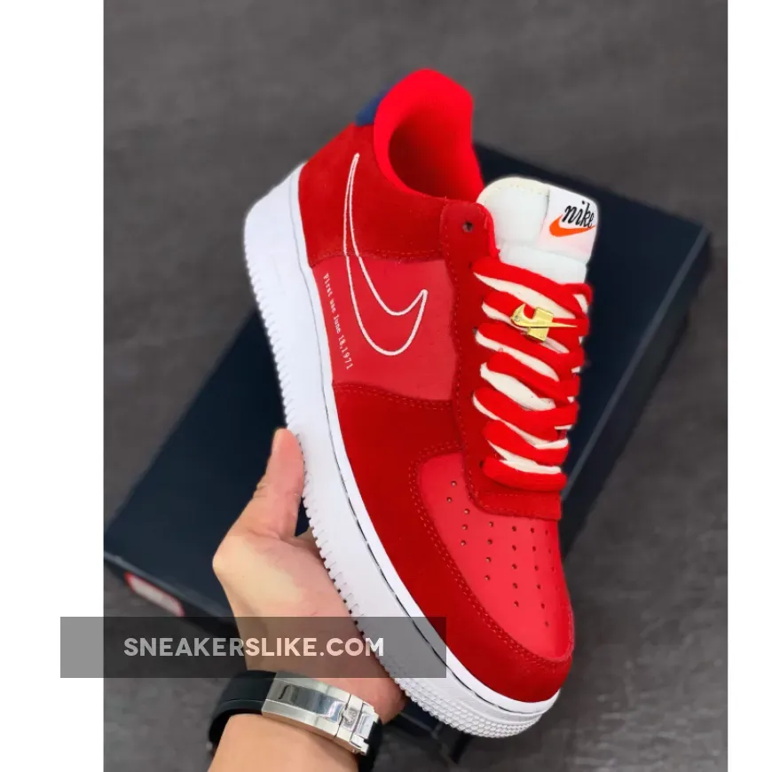 Nike Air Force 1 07 LV8 First Use University Red DB3597-600 #air force 1 first use red