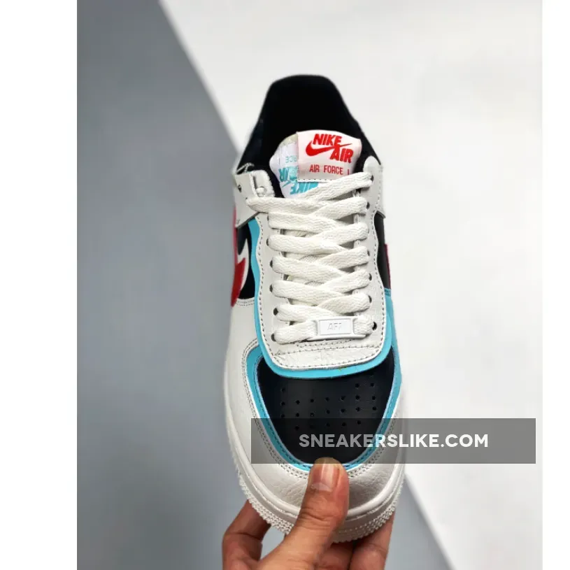 Nike Red Black White Nike Air Force 1 Shadow White/Bleached Aqua-Black-Chile Red
