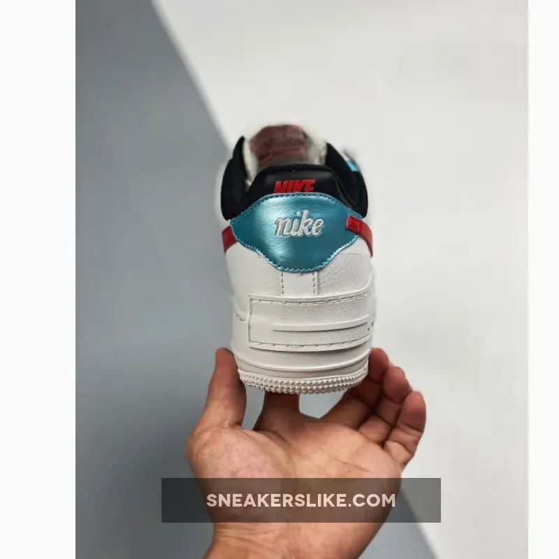 Nike Red Black White Nike Air Force 1 Shadow White/Bleached Aqua-Black-Chile Red