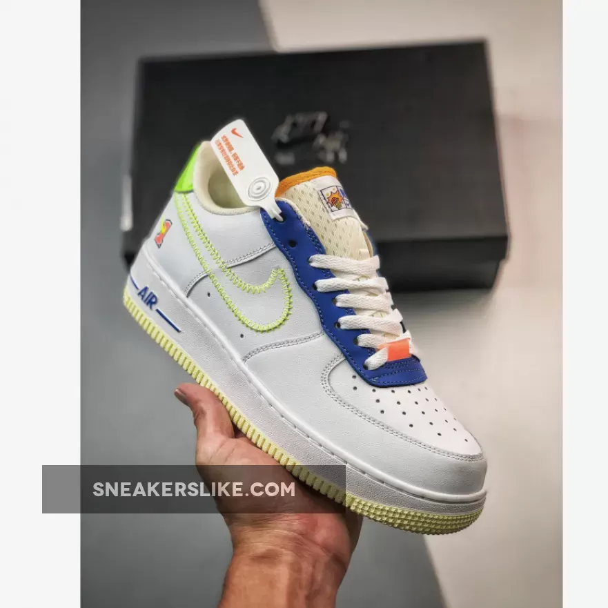 Nike Air Force 1 Low GS Player One White Blue FB1393-111 / lowplayer