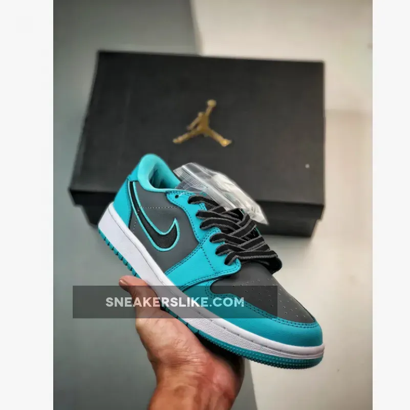 Air Jordan 1 Low Golf 'Turquoise' Cool Grey/Gamma Blue/Black Cool Jordan 1