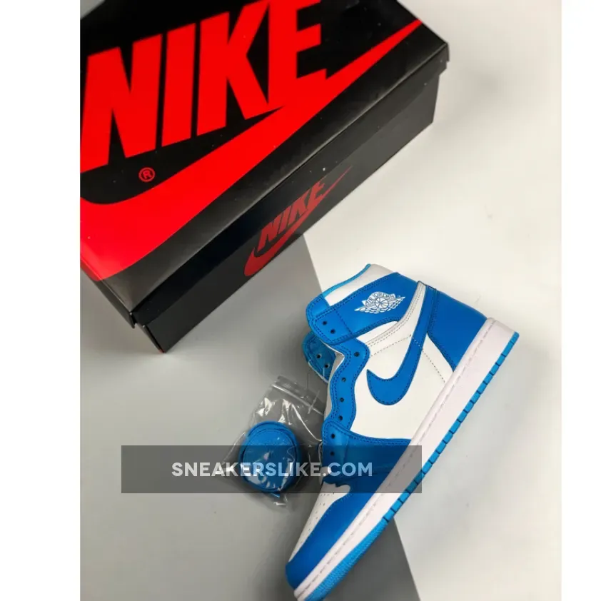 Air Jordan 1 Retro High OG 'UNC' White/Light Powder Blue #jordan 1 light blue and white