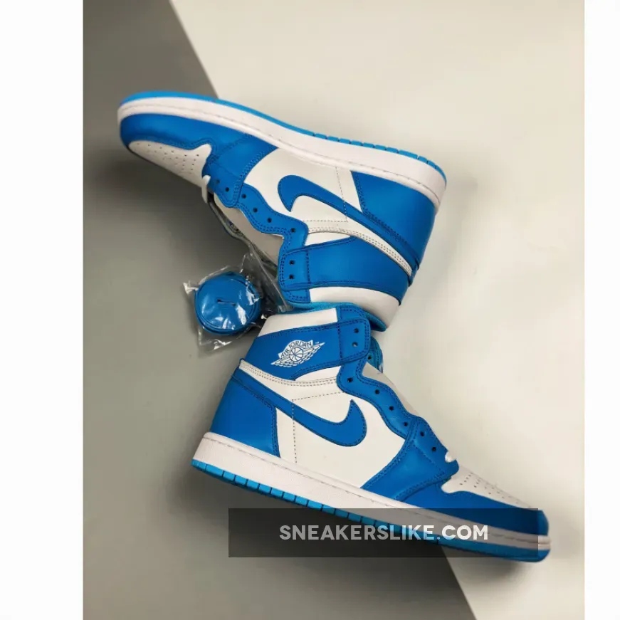 Air Jordan 1 Retro High OG 'UNC' White/Light Powder Blue #jordan 1 light blue and white