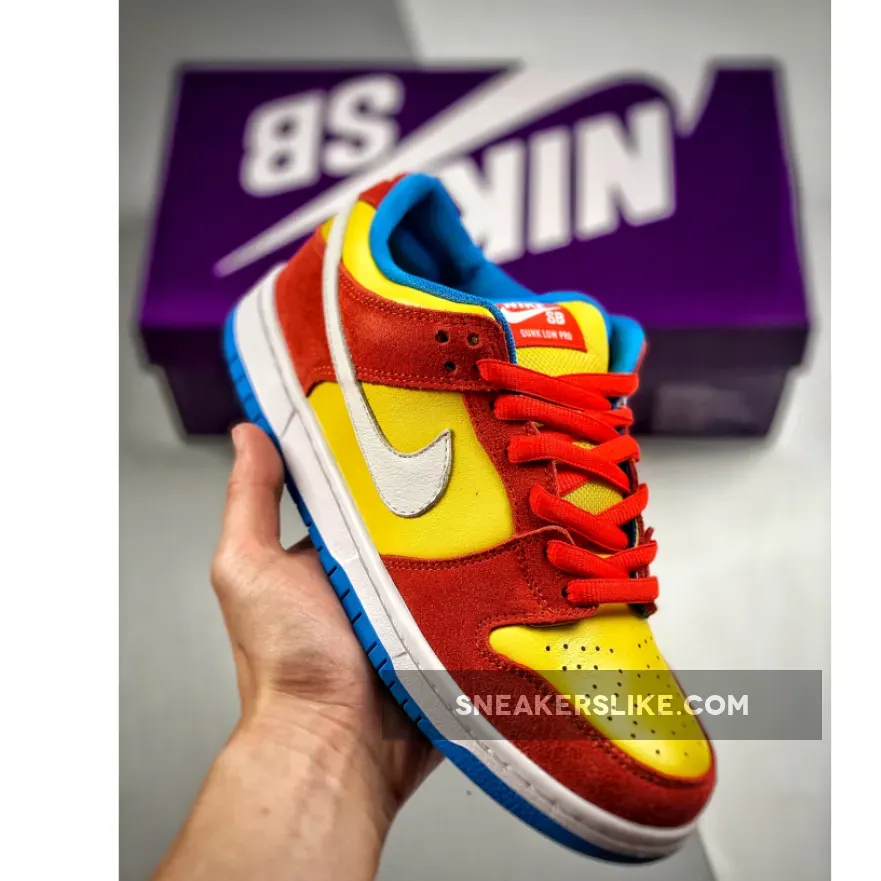 Kids Nike SB Dunk Low Bart Simpson BQ6817-602 Bart Simpson Dunk