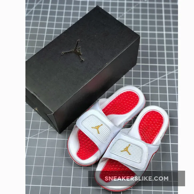 Air Jordan Hydro 13 White Red Gold Restock