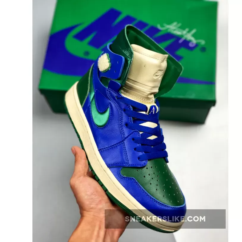 Aleali May x Air Jordan 1 Zoom Comfort 'Califia' Hyper Royal/Pine Green / aj1 aleali may