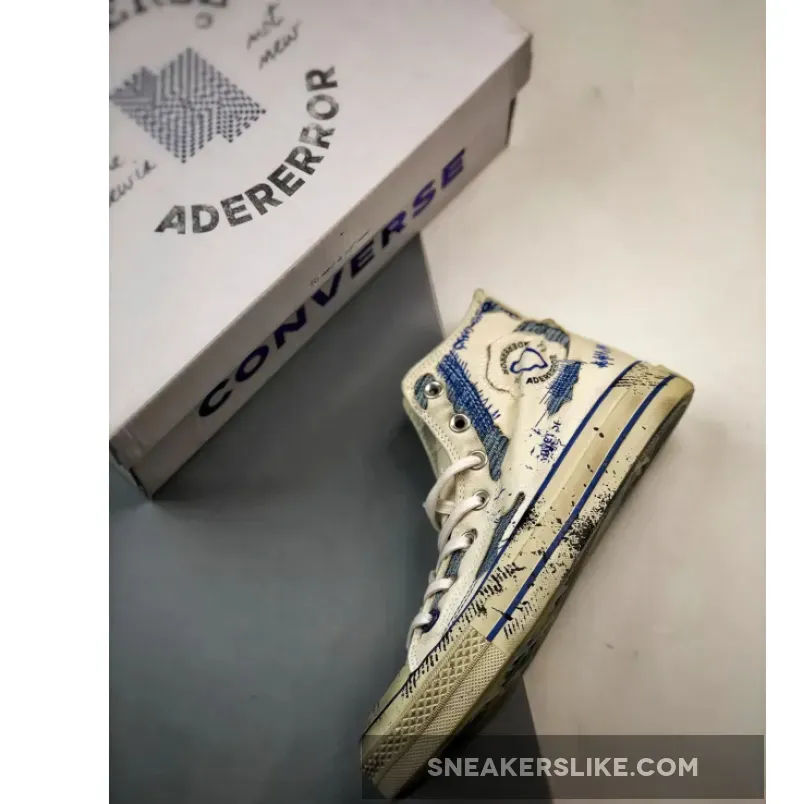 White Converse Womens / Ader Error x Converse Chuck 70 Hi White Blue A05351C