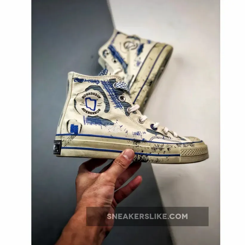 White Converse Womens / Ader Error x Converse Chuck 70 Hi White Blue A05351C
