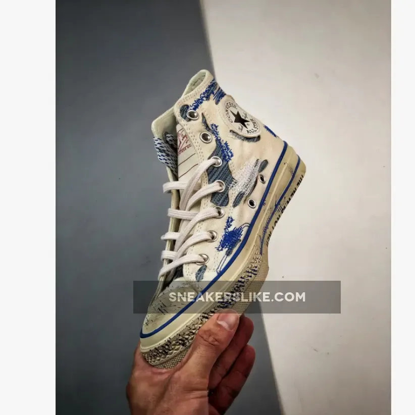 White Converse Womens / Ader Error x Converse Chuck 70 Hi White Blue A05351C