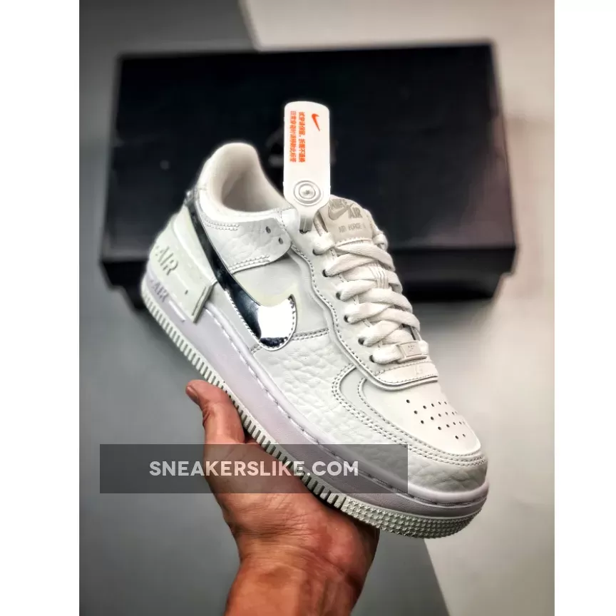 Nike Air Force 1 Shadow White Chrome DQ0837-100 Chrome Nike