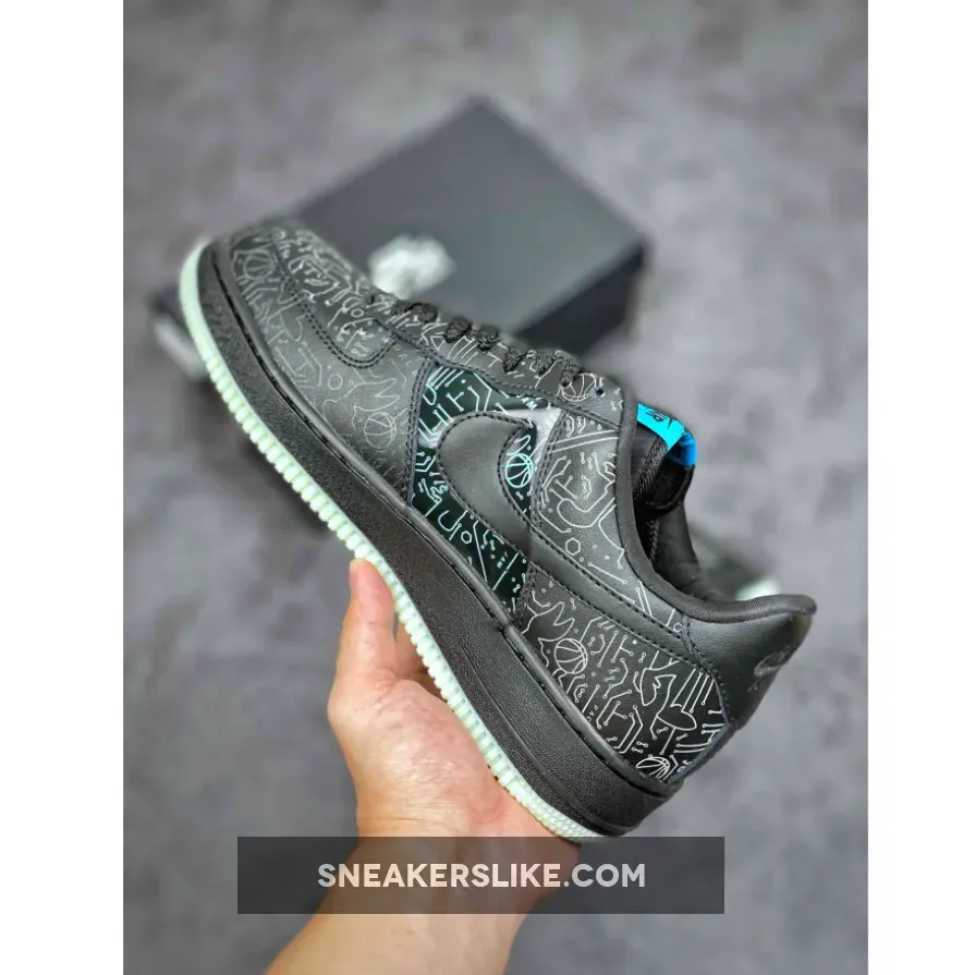 Space Jam x Nike Air Force 1 Low 'Computer Chip' DH5354-001 #space jam shoes air force 1