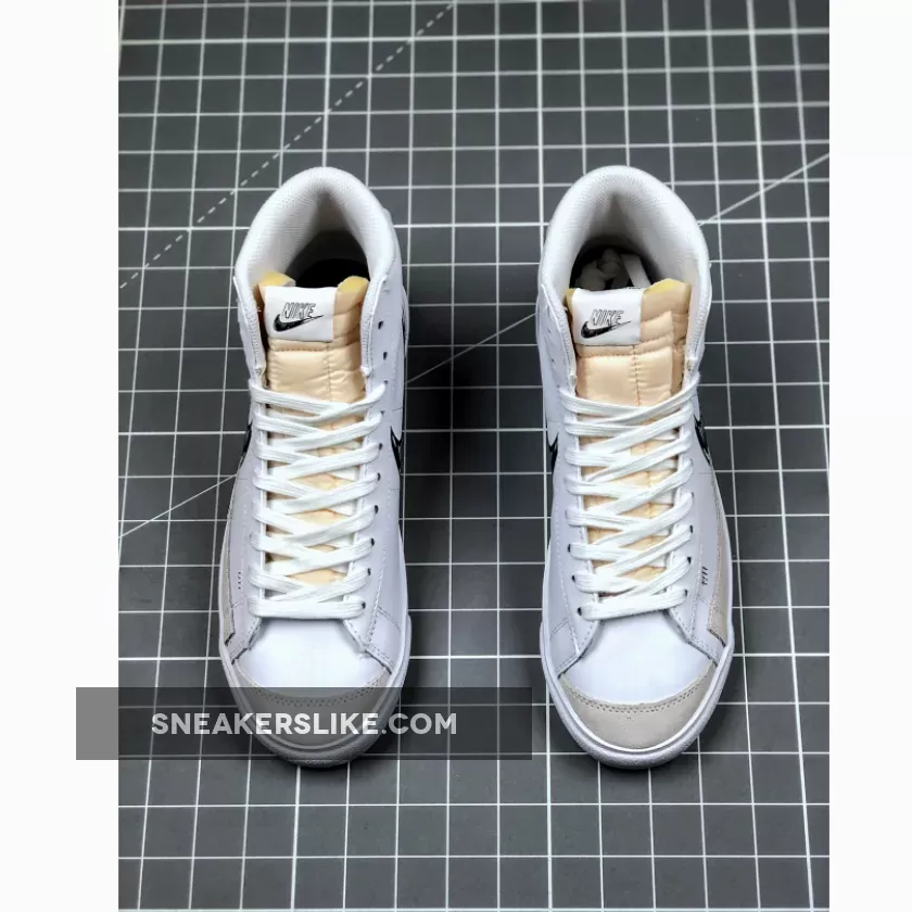 Nike Blazer Mid 77 Sketch White Black - nike blazer mid 77 scribble