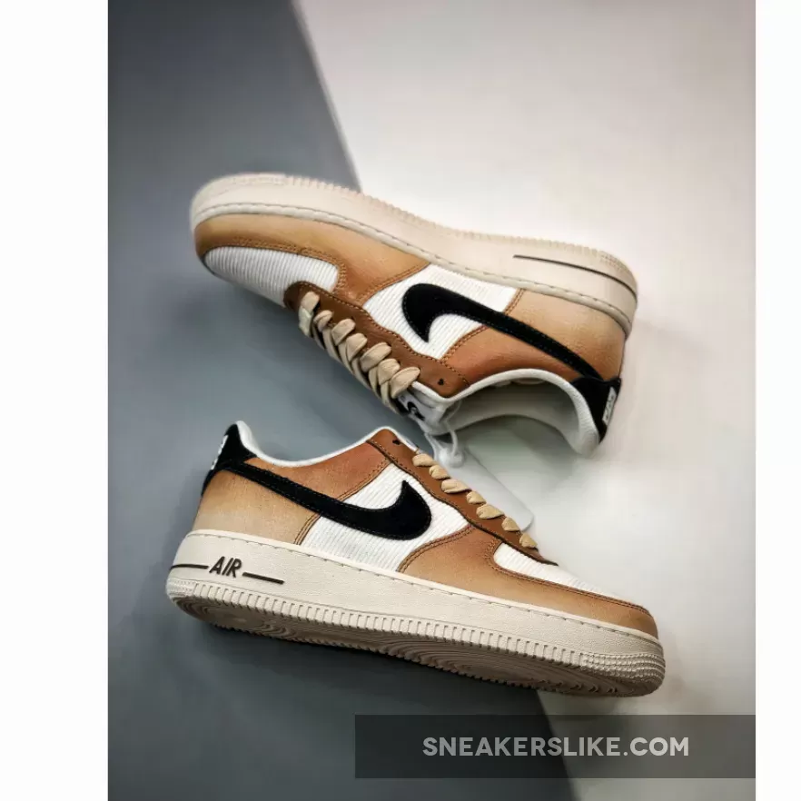Nike Air Force 1 'Mushroom' White/Brown-Black DO6682-200 Ale Brown And Sanddrift
