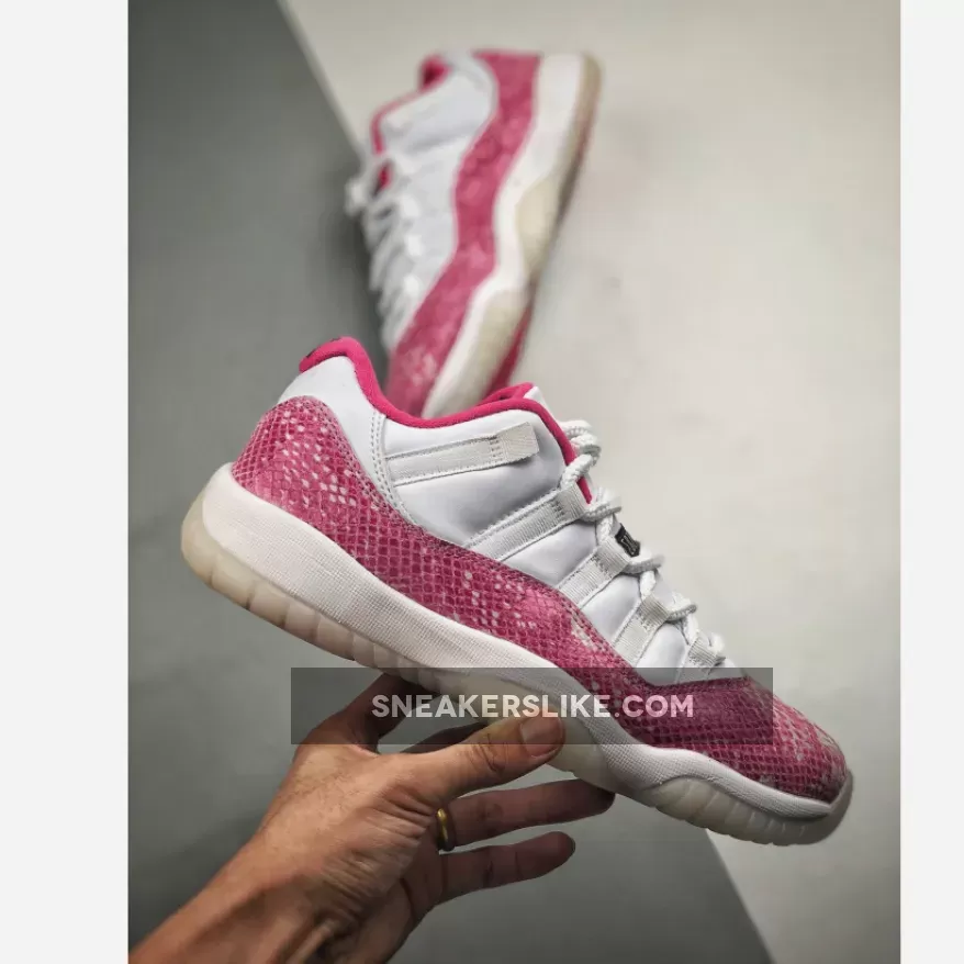 Air Jordan 11 Low 'Pink Snakeskin' AH7860-106 #hot pink jordan 11
