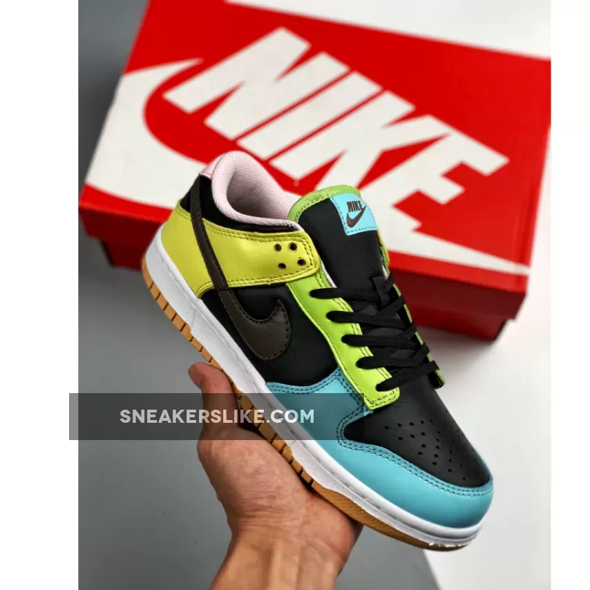 Nike Dunk Low 'Free 99' Asymmetric Black Multi / dark chocolate dunks