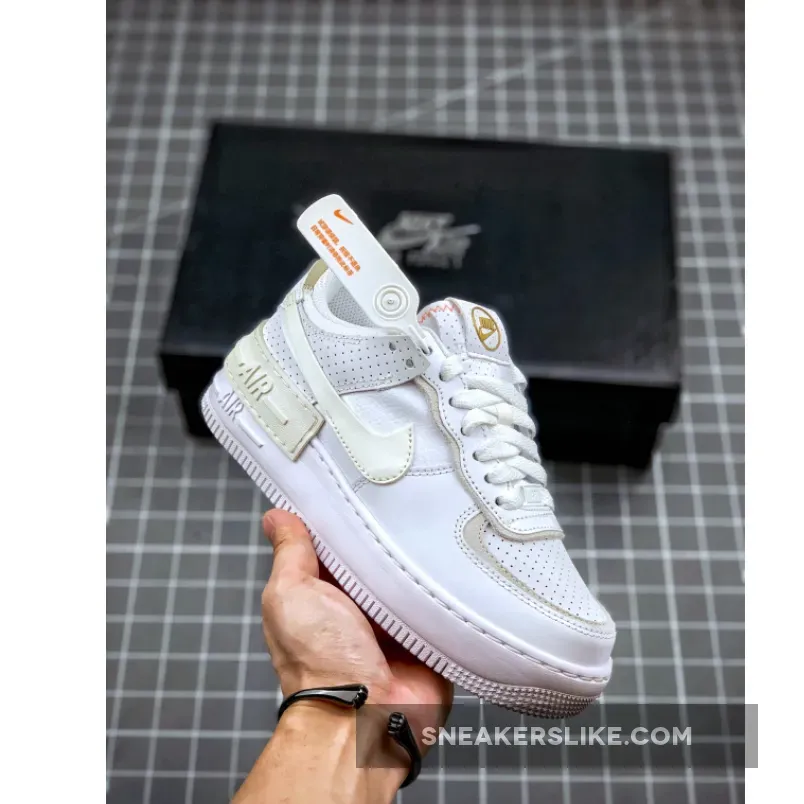 Nike Air Force 1 Shadow White/Atomic Pink-Sail / af1 shadow white atomic pink
