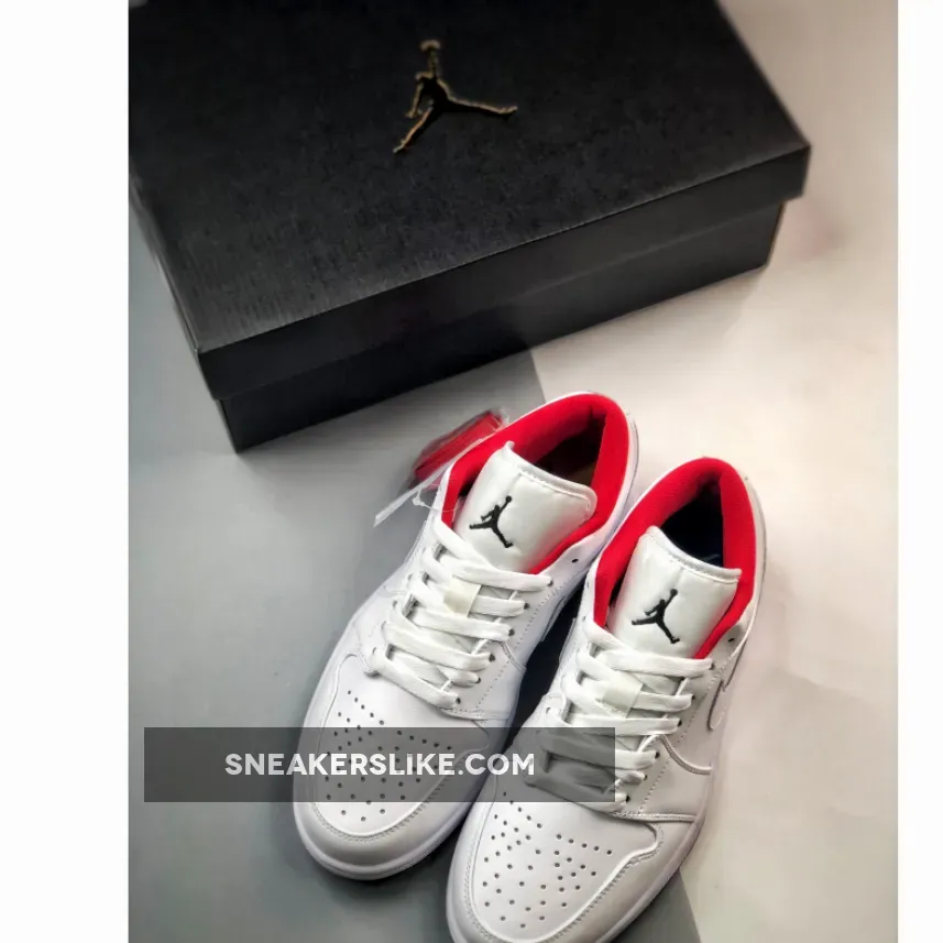 Red And White Jordan 1 Low Air Jordan 1 Low GS White Red For Womens