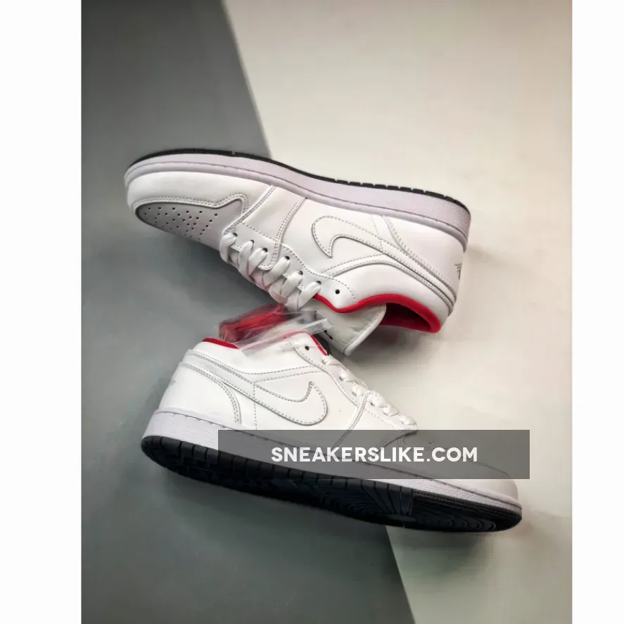 Red And White Jordan 1 Low Air Jordan 1 Low GS White Red For Womens