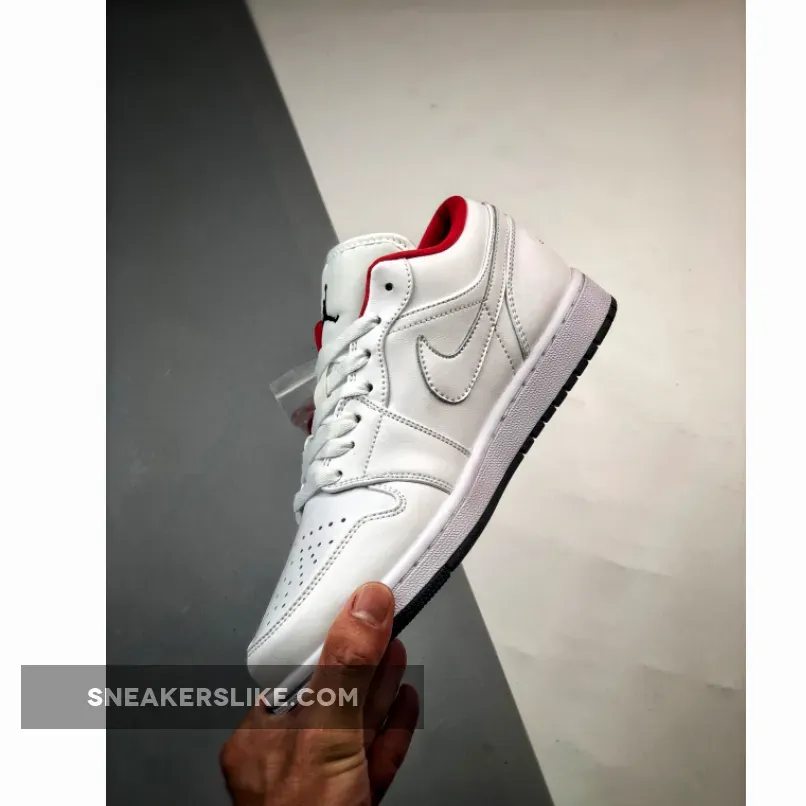 Red And White Jordan 1 Low Air Jordan 1 Low GS White Red For Womens