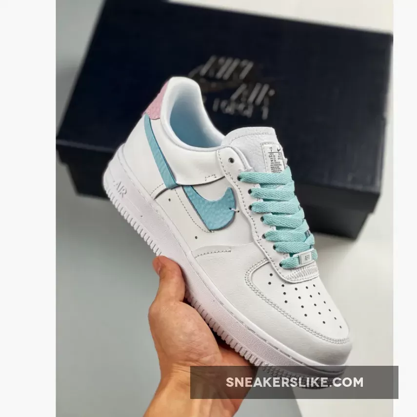 Nike Air Force 1 LXX White/Pink Rise-Bleached Aqua - aqua air force 1