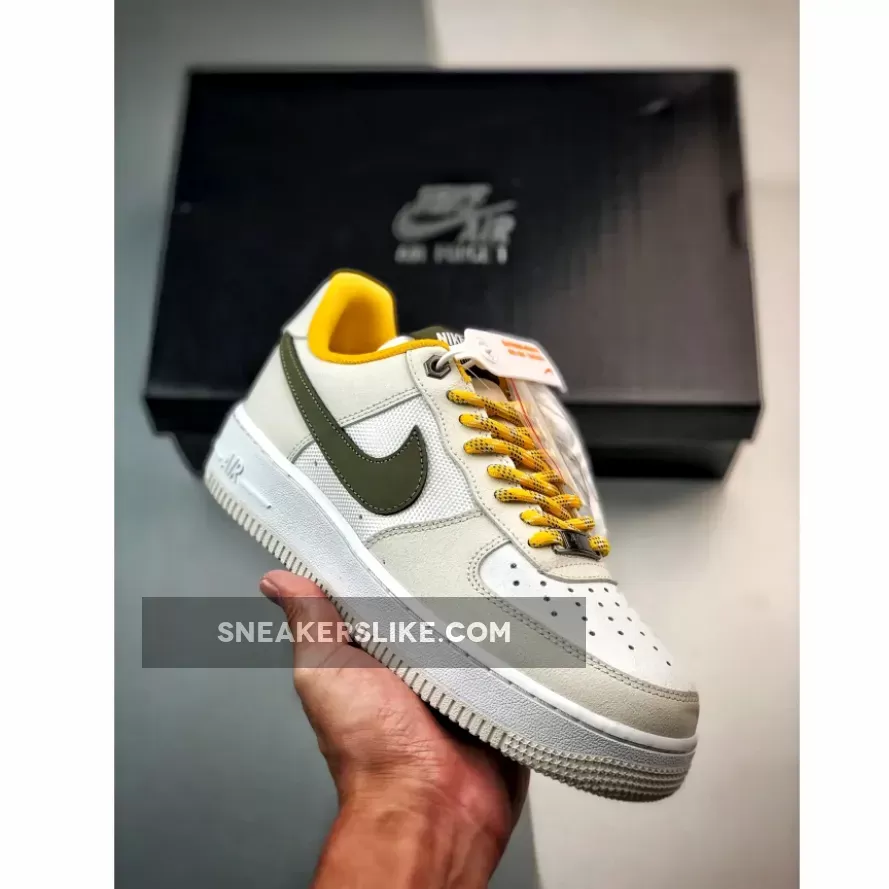 Nike Air Force 1 Low Light Bone/Cargo Khaki-White | light bone af1