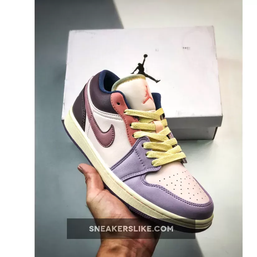 Air Jordan 1 Low Pink/Purple-Sail Purple Pastel Jordans