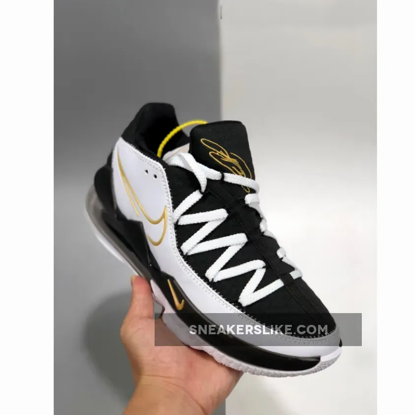Nike LeBron 17 Low White/Metallic Gold-Black Lebron 17s Gold