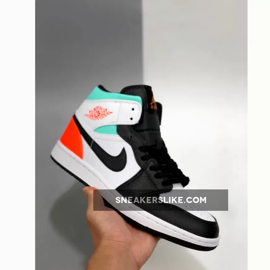 Air Jordan 1 Mid 'Black Toe' BQ6931-100 Red Mint