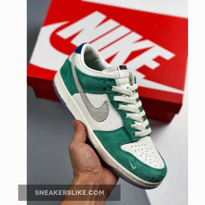 Kasina x Nike Dunk Low Neptune Green - dunk low sail white